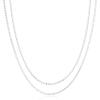 Layered Square necklace-Silver