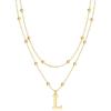gold beaded L