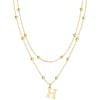 gold beaded H
