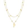 gold beaded P