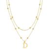 gold beaded D