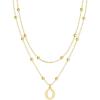 gold beaded O