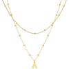 gold beaded A