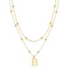 gold beaded B
