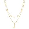 gold beaded J