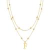 gold beaded F