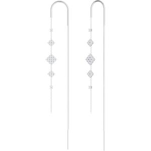 image:imageMBW Gold Plated Threader Earrings for Women 14K Dangle Long Chain Drop Earrings Dangling Dainty Elegant Dangly Ear Chain with Tassel and Cubic Zirconia for Wedding Hoco Trendy Jewelry AccessoriesRhombicSilver