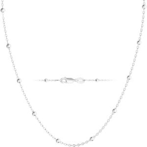image:imageMBW Silver Paperclip Chain Necklace for WomenDainty Sterling Silver Choker Necklaces for Women Trendy Simple Long Chunky Minimalist Waterproof Link Necklace Jewelry Gifts for Women 161820 inBeaded17inch